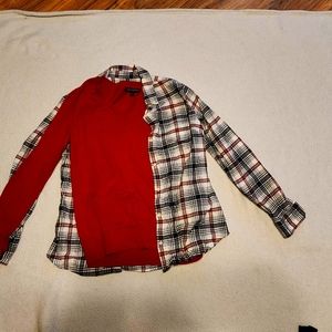 Banana republic sweater and button down, small